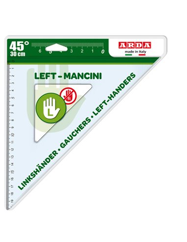 Squadra 45° - 30cm per mancini ARDA 28730MAN ARDA SQUADRE