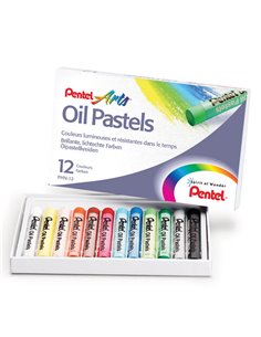 Astuccio 12 pastelli a olio PENTEL Arts 0100524