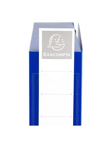 Scatola archivio box con bottone blu f.to 25x33cm D 60mm Exacompta 59632E EXACOMPTA SCATOLE ARCHIVIO CON BOTTONE