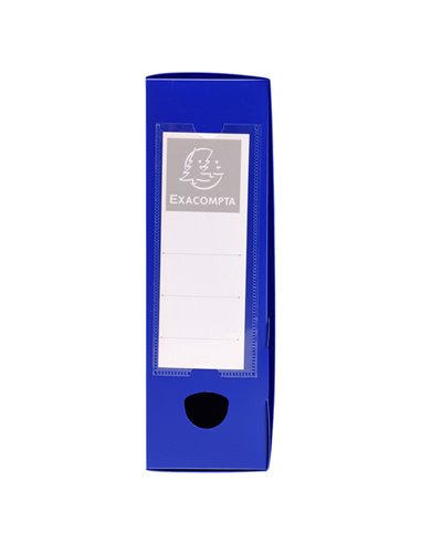 Scatola archivio box con bottone blu f.to 25x33cm D 80mm Exacompta 59832E EXACOMPTA SCATOLE ARCHIVIO CON BOTTONE