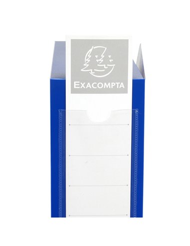 Scatola archivio box con bottone blu f.to 25x33cm D 80mm Exacompta 59832E EXACOMPTA SCATOLE ARCHIVIO CON BOTTONE