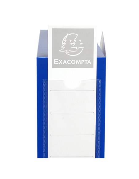 Scatola archivio box con bottone blu f.to 25x33cm D 80mm Exacompta 59832E EXACOMPTA SCATOLE ARCHIVIO CON BOTTONE