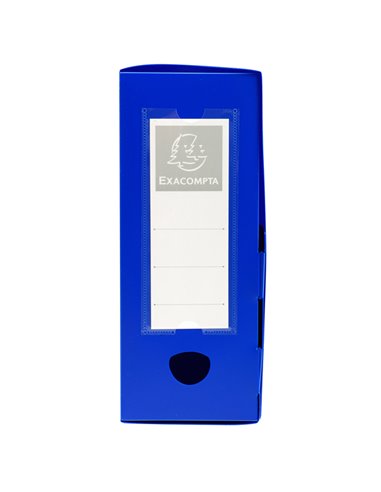 Scatola archivio box con bottone blu f.to 25x33cm D 100mm Exacompta 59932E EXACOMPTA SCATOLE ARCHIVIO CON BOTTONE