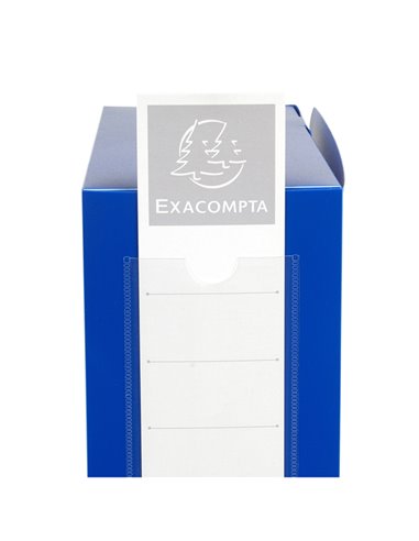 Scatola archivio box con bottone blu f.to 25x33cm D 100mm Exacompta 59932E EXACOMPTA SCATOLE ARCHIVIO CON BOTTONE
