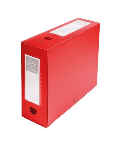 Scatola archivio box con bottone rosso f.to 25x33cm D 100mm Exacompta 59935E
