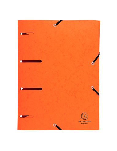 CARTELLINA 3 LEMBI FORATA C/ELASTICO COLORI ASS. CARTONCINO LUSTRE' PUNCHY 447100E EXACOMPTA CARTELLE CON ELASTICO