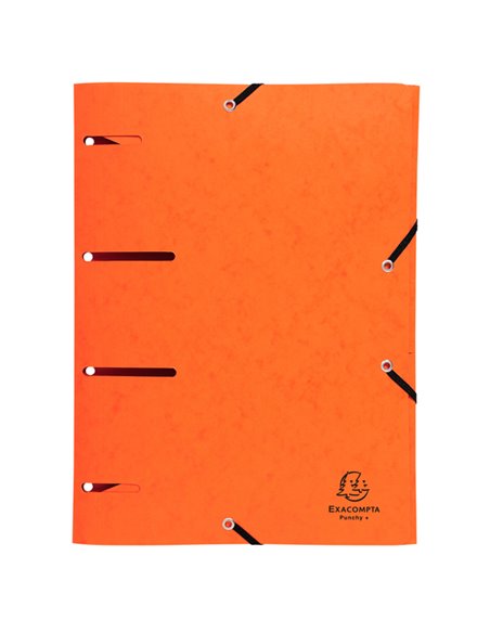 CARTELLINA 3 LEMBI FORATA C/ELASTICO COLORI ASS. CARTONCINO LUSTRE' PUNCHY 447100E EXACOMPTA CARTELLE CON ELASTICO