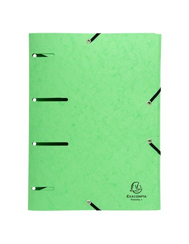 CARTELLINA 3 LEMBI FORATA C/ELASTICO COLORI ASS. CARTONCINO LUSTRE' PUNCHY 447100E EXACOMPTA CARTELLE CON ELASTICO