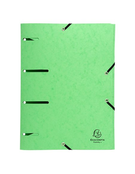 CARTELLINA 3 LEMBI FORATA C/ELASTICO COLORI ASS. CARTONCINO LUSTRE' PUNCHY 447100E EXACOMPTA CARTELLE CON ELASTICO