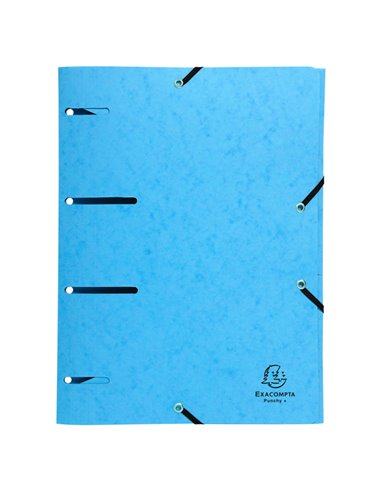 CARTELLINA 3 LEMBI FORATA C/ELASTICO COLORI ASS. CARTONCINO LUSTRE' PUNCHY 447100E EXACOMPTA CARTELLE CON ELASTICO