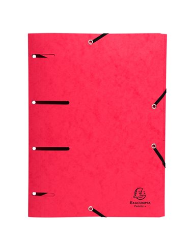CARTELLINA 3 LEMBI FORATA C/ELASTICO COLORI ASS. CARTONCINO LUSTRE' PUNCHY 447100E EXACOMPTA CARTELLE CON ELASTICO