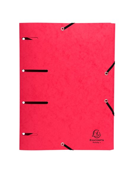 CARTELLINA 3 LEMBI FORATA C/ELASTICO COLORI ASS. CARTONCINO LUSTRE' PUNCHY 447100E EXACOMPTA CARTELLE CON ELASTICO