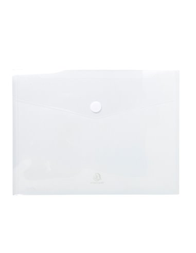 Busta a tasca con velcro in pp trasparente f.to 24x32cm per A4 Exacompta 56421E