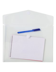 Busta a tasca con velcro in pp trasparente f.to 24x32cm per A4 Exacompta 56421E 2