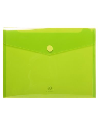 Busta a tasca con velcro in pp colorato f.to 24x32cm per A4 Exacompta 56420E