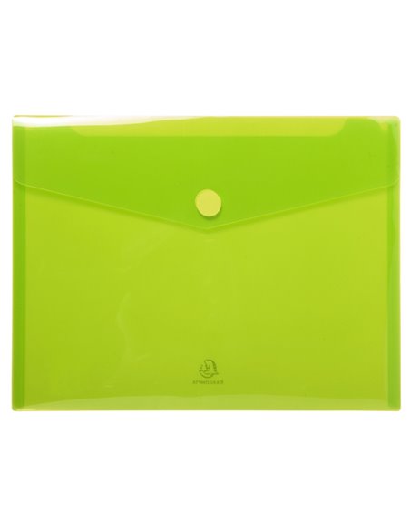 Busta a tasca con velcro in pp colorato f.to 24x32cm per A4 Exacompta 56420E