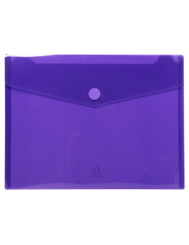 Busta a tasca con velcro in pp colorato f.to 24x32cm per A4 Exacompta 56420E