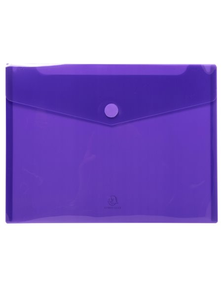 Busta a tasca con velcro in pp colorato f.to 24x32cm per A4 Exacompta 56420E