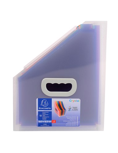 Portariviste a 12 tasche in PP 26,5x32,5 cm CRYSTAL Exacompta 55598E EXACOMPTA CLASSIFICATORI