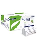 Pacco da 190 asciugamani piegati a V goffrato corda Eco V2 Lucart 863046