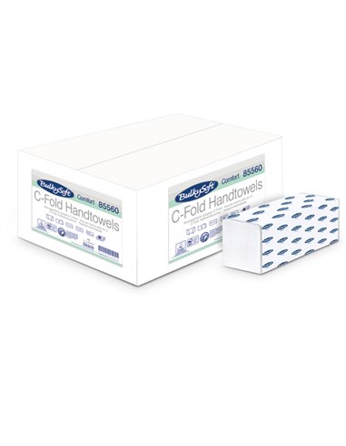 Pacco da 153 asciugamani piegati a C goffrato micro Comfort BulkySoft 85560.E10