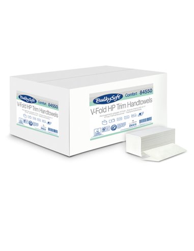 Pacco da 210 asciugamani piegati a V goffrato micro Comfort BulkySoft 84550 BulkySoft ASCIUGAMANI PIEGATI E IN ROTOLO