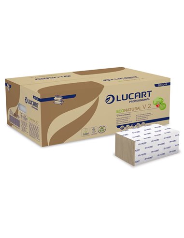 Pacco da 190 asciugamani piegati a V EcoNatural Lucart 863044