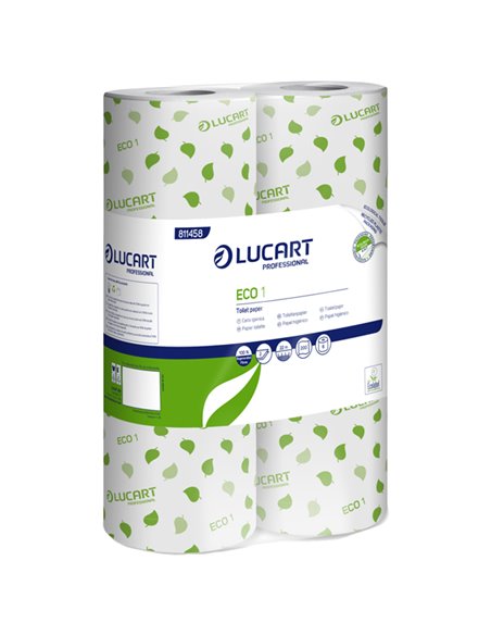 Pacco 6 rotoli Carta Igienica fascettata 200 strappi Eco Lucart 811458