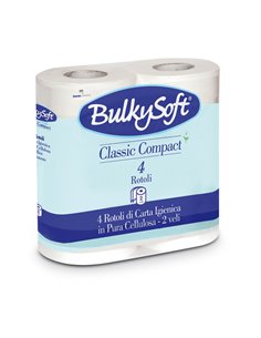 Pacco 4 rotoli Carta Igienica 500 strappi Classic BulkySoft 66440 BulkySoft CARTA IGIENICA
