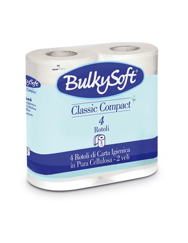 Pacco 4 rotoli Carta Igienica 500 strappi Classic BulkySoft 66440 BulkySoft CARTA IGIENICA