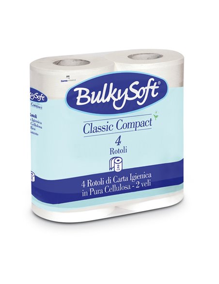 Pacco 4 rotoli Carta Igienica 500 strappi Classic BulkySoft 66440 BulkySoft CARTA IGIENICA