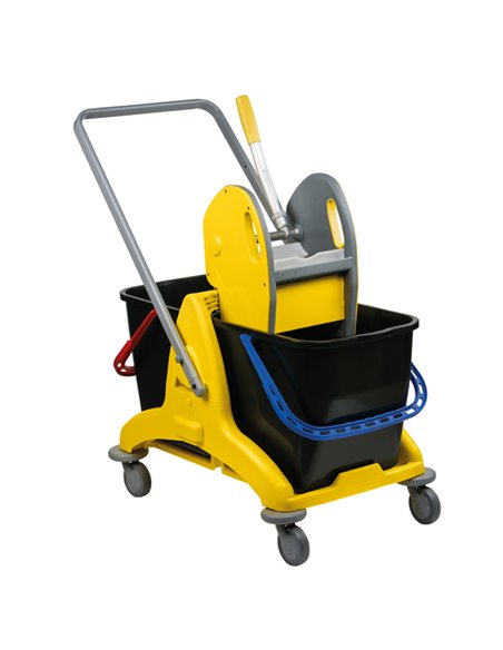 Carrello doppia vasca 25+25Lt con Pressa PressClean 705001 Medial ACCESSORI PER PULIZIA AMBIENTI