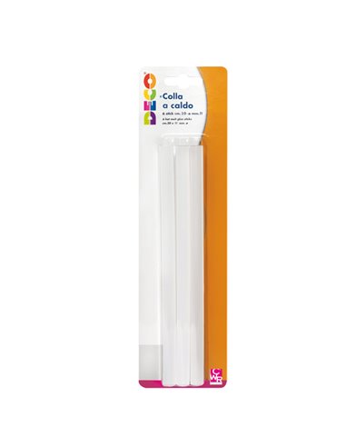 6 stick colle per pistola grande TY102M diam. 11mm - lungh. 20cm DECO T705A DECO COLLE A CALDO E PISTOLE