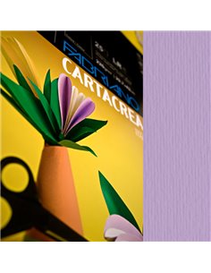 Blister 10fg cartoncino 35x50cm 220gr violetta Cartacrea Fabriano 46435124 FABRIANO CARTONCINO COLORATO