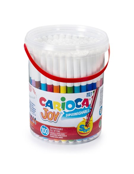 Barattolo 100 pennarelli fine Joy colori assortiti Carioca 43176 CARIOCA PENNARELLI
