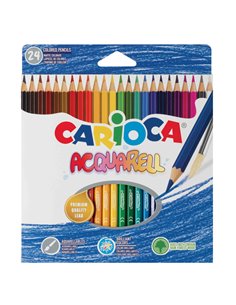 Astuccio 24 matite acquerellabili colori assortiti Carioca 42858 CARIOCA PASTELLI COLORATI