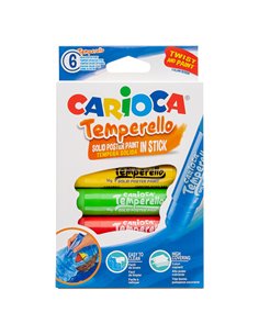 Astuccio 6 tempere Temperello colori assortiti Carioca 42739