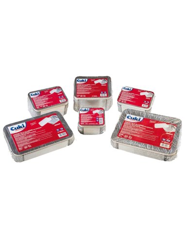Pack 50 Contenitori alluminio 3 Porzioni + coperchio Cuki 152705897 Cuki Professional CONTENITORI PER ALIMENTI-BORSE-CESTE