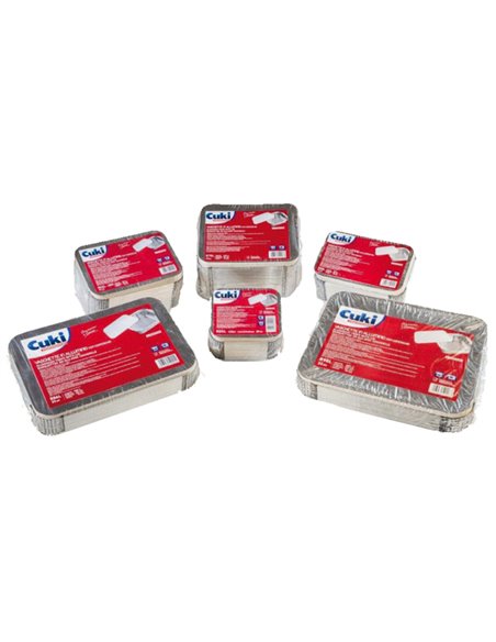 Pack 25 Contenitori alluminio 8 Porzioni + coperchio Cuki 152709897 Cuki Professional CONTENITORI PER ALIMENTI-BORSE-CESTE