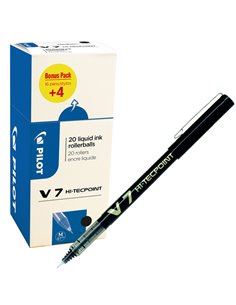 Value pack 16+4 roller Hi-Tecpoint V7 0,7mm nero Pilot 000021 PILOT CON CAPPUCCIO