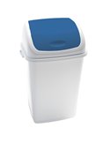 Pattumiera a basculante 50Lt Rif Basic Bianco/Blu 909055