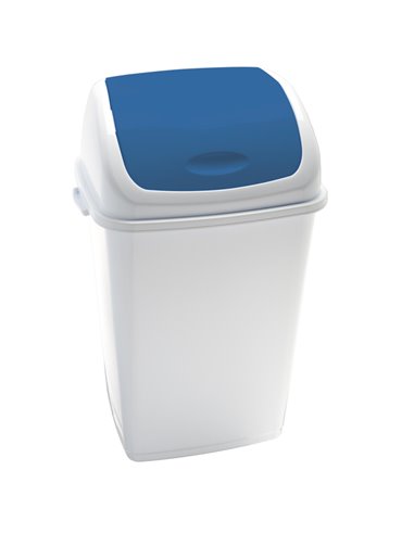 Pattumiera a basculante 50Lt Rif Basic Bianco/Blu 909055 Medial PATTUMIERE E BIDONI