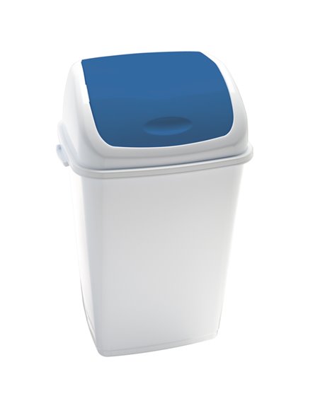 Pattumiera a basculante 50Lt Rif Basic Bianco/Blu 909055 Medial PATTUMIERE E BIDONI