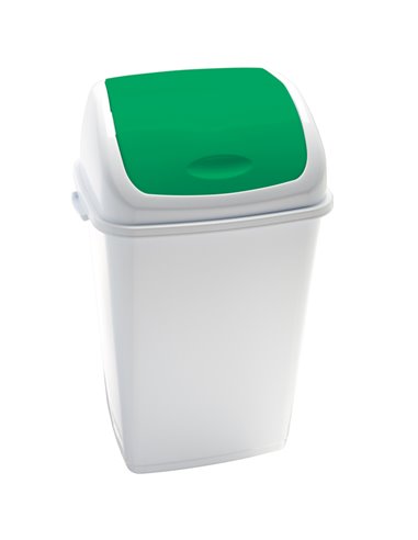 Pattumiera a basculante 50Lt Rif Basic Bianco/Verde 909058 Medial PATTUMIERE E BIDONI