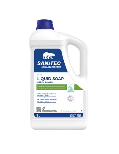 Sapone liquido tanica 5Lt Green Power Sanitec 4006 Sanitec SAPONI E PASTE LAVAMANI