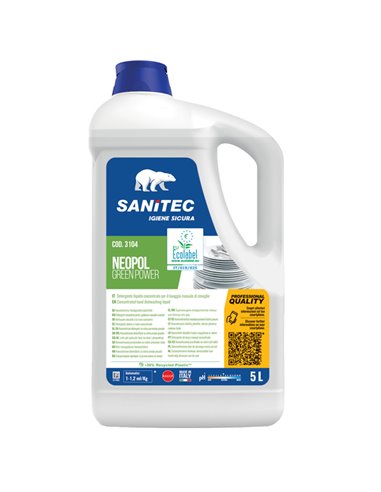 Detergente piatti tanica 5Lt Green Power Sanitec 3104
