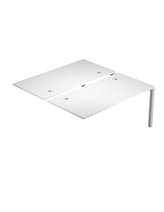 Postazione doppia aggiuntiva per scrivanie 160X166cm Bianco - AgorA' BENCH160X2SEG_3 ARTEXPORT SCRIVANIE E TAVOLI RIUNIONE