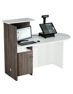 Postazione Reception Concept DX L143 x P83 x H117cm bianco/frass.tosc. 17110/DX_3F ARTEXPORT RECEPTION