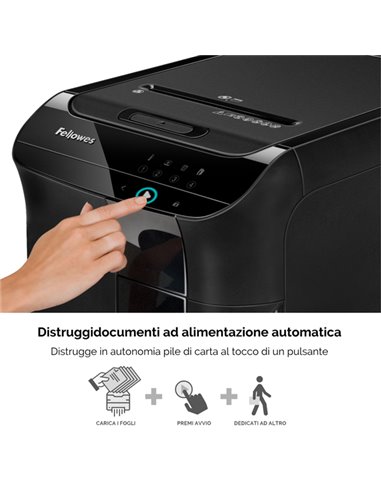 Distruggidocumenti a frammenti AutoMax 350C Fellowes 4964101 FELLOWES A FRAMMENTI E MICROFRAMMENTI