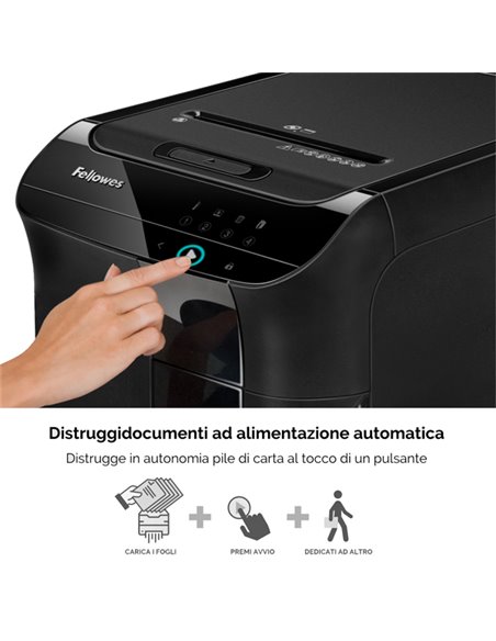 Distruggidocumenti a frammenti AutoMax 350C Fellowes 4964101 FELLOWES A FRAMMENTI E MICROFRAMMENTI
